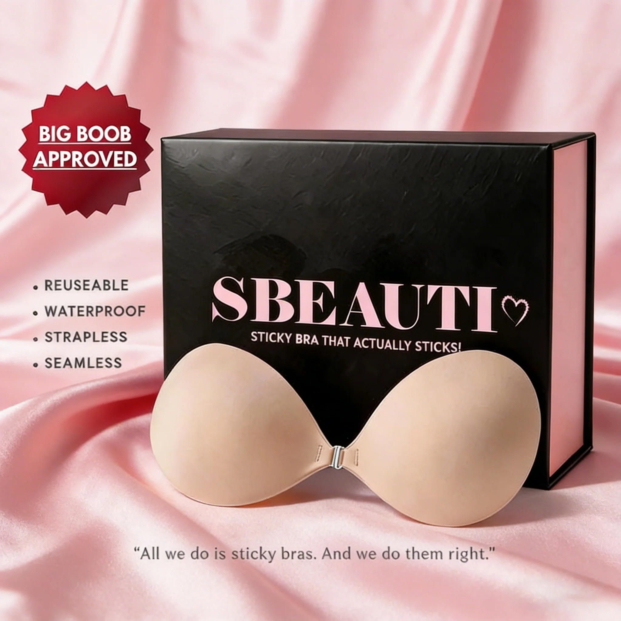 🏆 LAST DAY SALE: BUY 1 GET 1 FREE!!✨ SBEAUTI #1 Strapless Sticky Bra